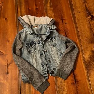 AE hooded jean jacket